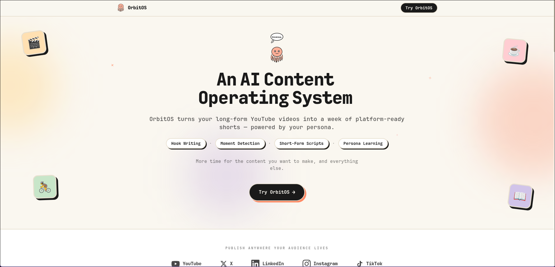OrbitOS studio dashboard